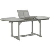 Garden Table Grey 200x100x75 cm Solid Acacia Wood