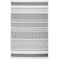 Rug Grey and White 160x230 cm Cotton