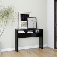 Console Table Black 105x30x80 cm Engineered Wood