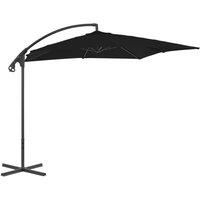 Cantilever Umbrella with Steel Pole 250x250 cm Black