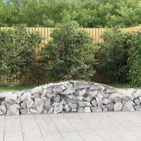 Arched Gabion Baskets 2 pcs 400x50x40/60 cm Galvanised Iron