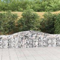 Arched Gabion Baskets 15 pcs 400x30x60/80 cm Galvanised Iron