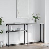 Console Table Grey Sonoma 145x22.5x75 cm Engineered Wood