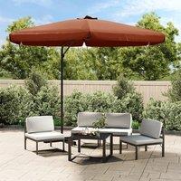 Outdoor Parasol with Steel Pole 300 cm Terracotta