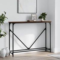 Console Table Brown Oak 102x22.5x75 cm Engineered Wood
