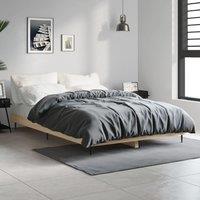 Bed Frame Sonoma Oak 120x190 cm Small Double Engineered Wood