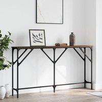 Console Table Brown Oak 140x23x75 cm Engineered Wood