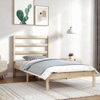 Bed Frame Solid Wood Pine 90x200 cm Single