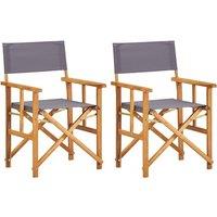 Director's Chairs 2 pcs Solid Acacia Wood