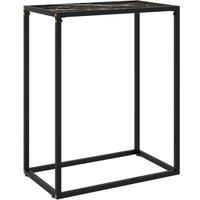 Console Table Black 60x35x75 cm Tempered Glass