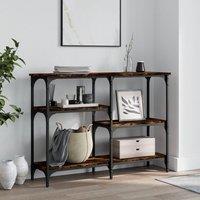 Console Table Smoked Oak 102x29x75 cm Engineered Wood