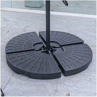 HDPE Water-or-Sand-Filled Umbrella Base Cantilever Parasol Stand