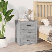 Bedside Cabinet Grey Sonoma 50x36x60 cm Engineered Wood