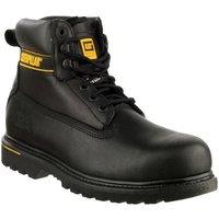 Caterpillar Men's 'Holton S3' Leather Safety Boots in Black | Size: 13