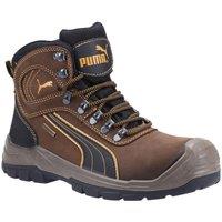 Puma Safety Men's 'Sierra Nervada Mid' Leather Safety Boots in Brown | Size: 9