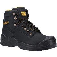 Caterpillar Men's 'Striver Mid S3' Leather Safety Boots in Black | Size: 8
