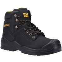 Caterpillar Men's 'Striver Mid S3' Leather Safety Boots in Black | Size: 11