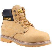 Caterpillar Men's 'Powerplant S3' Leather Safety Boots in Camel | Size: 11