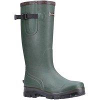 Cotswold Men's 'Grange' Neoprene Plain Rubber Wellington Boots in Green | Size: 11