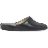 Charles Clinkard Men's 'Gavin' Leather Slippers in Black | Size: 9