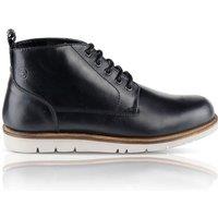 Silver Street London Men's Alderman Premium Leather Lace Up Boots in Black | Size: 9