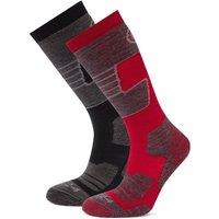 TOG24 Men's 'Linz' 2-pack Ski Socks in Dark Red | Size: Medium