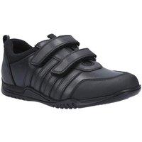 Hush Puppies Men's 'Josh Senior' Leather Trainers in Black | Size: 4