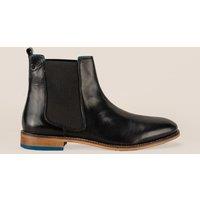 Oswin Hyde Men's Douglas Premium Leather Chelsea Boots in Black | Size: 12