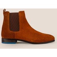Oswin Hyde Men's Vinnie Suede Chelsea Boots in Light Brown | Size: 11