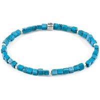 ANCHOR & CREW Men's Tekapo Silver & Stone Bracelet in Blue | Size: 21 cm