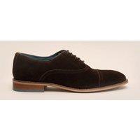 Oswin Hyde Men's William Suede Oxford Brogue in Dark Brown | Size: 8