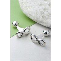 Otis Jaxon London Men's Infinity Sterling Silver Knot Cufflinks