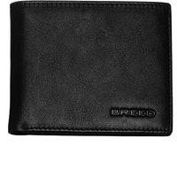 Breed Men's Locke Genuine Leather Bi-Fold Wallet in Black