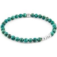 ANCHOR & CREW Men's Atrato Silver & Stone Bracelet in Blue | Size: 23 cm