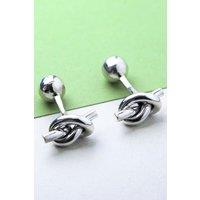 Otis Jaxon London Men's Sterling Silver Nautical Knot Cufflinks