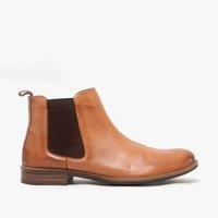 Roamers Men's Leather Gusset Boots in Tan | Size: 8