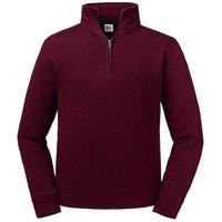 Russell Men's Authentic Quarter Zip Sweatshirt in Burgundy | Size: XS