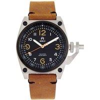 Pascal Leather-Band Men's Diver Watch