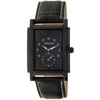 Heritor Automatic Men's Frederick Leather-Band Watch in Black
