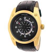 Daniels Semi-Skeleton Leather-Band Watch