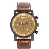 Breed Men's Ryker Chronograph Leather-Band Watch with Date in Camel