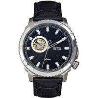 Bauer Automatic Semi-SkeletonLeather-Band Watch