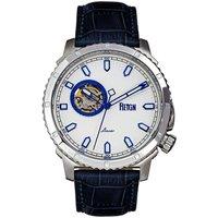 Bauer Automatic Semi-SkeletonLeather-Band Watch