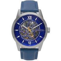 Jonas Leather-Band Skeleton Watch