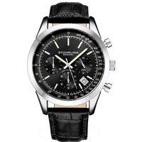 Rialto Chronograph Watch Quartz With Tachymeter 44mm Case Leather Band
