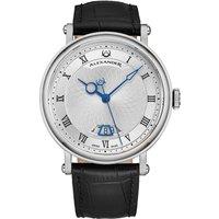 Alexander A153 Luxury Swiss Automatic Classic 43mm Stainless Steel Luxury Watch with Brass Dial and Sapphire Crystal