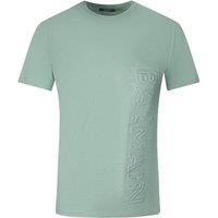 Balmain Men's Brand Embossed Logo Green T-Shirt | Size: Small