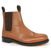 Frank James Men's Ludlow Welted Leather Chelsea Boots in Tan | Size: 7
