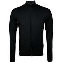 SOL'S Men's Gordon Full Zip Cardigan in Black | Size: 2XL