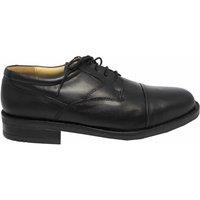 Roamers Men's Plain Leather Capped Gibson Formal Shoes in Black | Size: 8